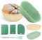Set di 2 Cestino Lievitazione Pane in Silicone, 23.5 cm Rotondo e 26 cm Ovale Cestini da Lievitazione per Pane, Pieghevoli Cestini Lievitazione Pane, con 3 Spatole, 1 Pennello