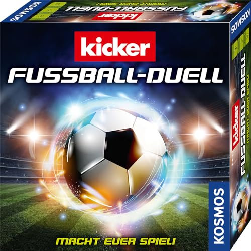 KOSMOS 684563 Kicker Fußball Duell - Macht euer Spiel! Taktisches Fussball Brettspiel für 2 Personen mit den Fussballprofis vom Kicker Magazin, ideal als Fußball Geschenk für Kinder ab 8 Jahren