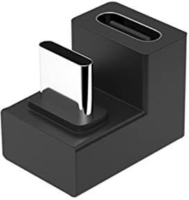 Adaptador convertidor USB 3.1 tipo C macho a hembra en ángulo recto de 90 grados