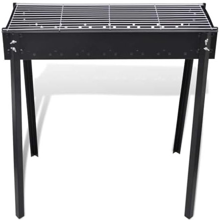 Eleganz Barbecue colonne carré en acier – Parfait pour le jardin, le balcon et le camping – Durable et facile à nettoyer