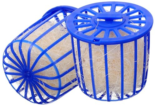 GANAZONO Lot de 1 Nid D’Oiseau Suspendu en Sisal Naturel pour Petits Oiseaux Bol de Nidification Bleu pour Perruches Pinsons et Canaris Accessoire Cage Oiseaux Favorisant Nidification