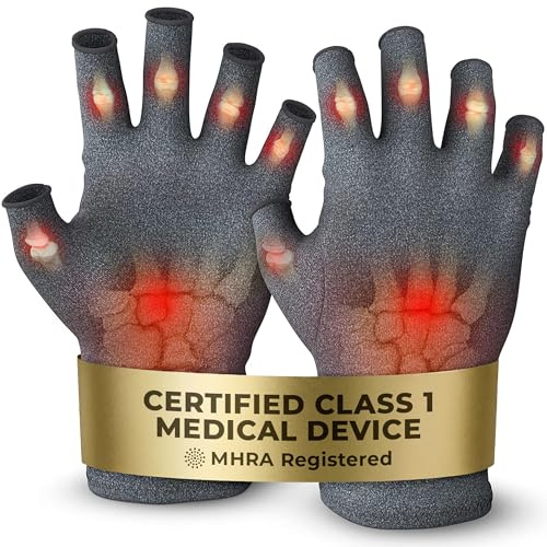 iMedic - Guantes antiartritis (par) - Guantes sin dedos para artritis proporcionar calidez y compresión, tamaño pequeño