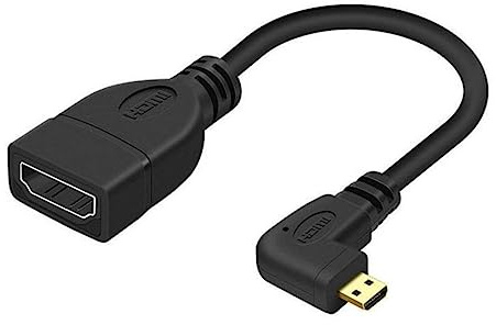 chenyang Micro HDMI maschio a HDMI femmina 4K60hz HDTV 90 gradi angolato a sinistra cavo adattatore per display monitor telecamera 10 cm