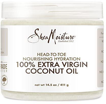 SHEA MOISTURE 100% Extra Virgin Coconut Oil Head to Toe Nourishing Hydration for Unisex (15 Oz), 444 Millilitre