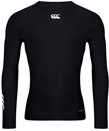 Canterbury Herren Oberteil Thermoreg Base Layer Langarm-Unterhemd, Schwarz, XL, E546845-989-XL