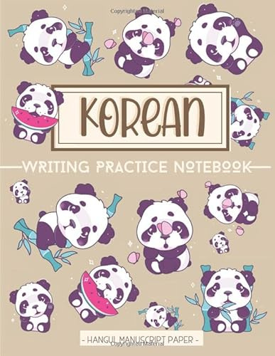 Korean Writing Practice Notebook - Hangul Manuscript Paper: Handwriting Journal with squared sheets to write and learn Korean Calligraphy | 21,59 x ... korean language students and Korea lovers