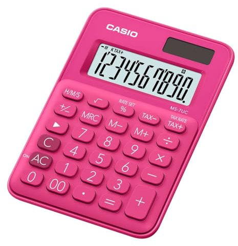 Casio Calculadora MS-7UC-RD Color Rosa