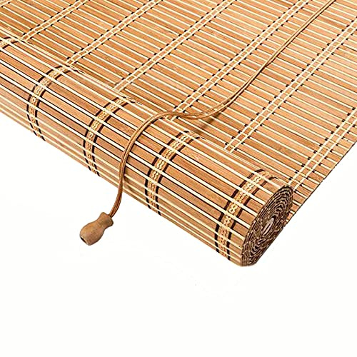 Store à Rouleau en Bambou Naturel,Store Enrouleur Exterieur,Store en Bois de Qualité Supérieure pour Portes de Fenêtres de Cuisine,Stores en Bambou,70% Panne D'électricité (70x240cm/28x95in)
