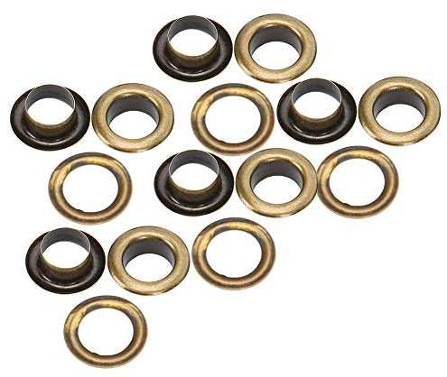 Agatige 100 Piezas de Junta de Remaches Huecos de 8 mm, Remaches de Cuero con Remaches de latón para Accesorios de Ropa