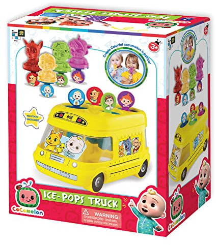 Sinco Creations Cocomelon Ice Cream Pop Freeze Truck Lolly Lollies Maker Kids Fun Play Treat Toy, Multi