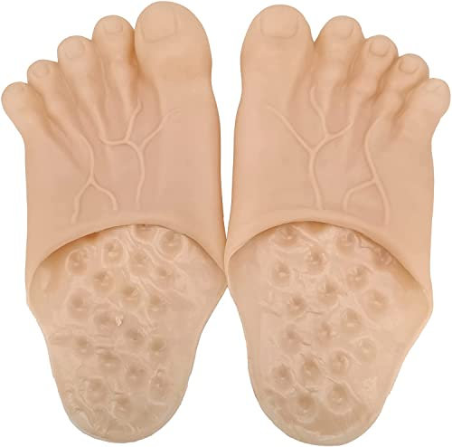 YWINETO Giant Bare Feet Foot Slippers Halloween Cosplay Slippers Shoes Halloween Costume Party Cosplay Props Giant Feet Themed Fancy Dress up Festival Christmas Funny Costume Masquerade Props