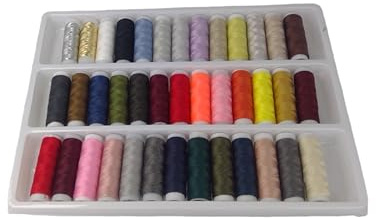 Set de Hilos para Coser 56 Piezas, Juego de Hilo de Coser, 39 Colores – Kit de Hilos de Colores Surtidos para Costura a Mano – Ideal para Manualidades, Reparaciones y Proyectos de DIY