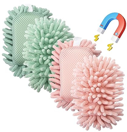 Mr. Pen - Lot de 4 gommes en microfibre pour tableau blanc, lavables et effaçables à sec