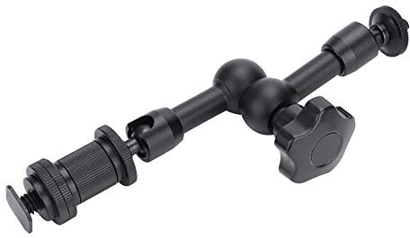 7inch Magic Arm, Articulating Adjustable Friction Magic Arm for Hot Shoe Mount Work with Cameras, Can Work with Flash, Display, Camera Cage, Rail Rod, Etc