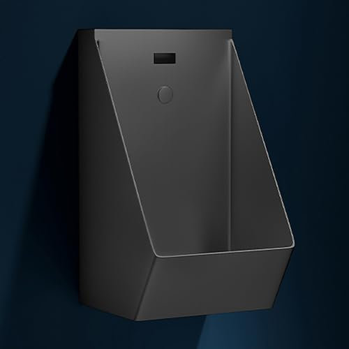RVUEM Urinal Wannen FüR MäNner, Kommerzielles Urinal FüR Erwachsene, Badezimmer Toilette, Urinal Aus Edelstahl 304, Mit Sensor SpüLventil, FüR Badezimmer, Hotels, EinkaufsmöGlichkeiten,02