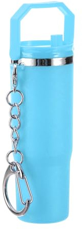 PATIKIL Minikopp nyckelring, läppbalsamhållare liten kopp mini tumbler nyckelring söt dekor nyckelring berlock för ryggsäck handväska handväska, himmelsblå, Himmelsblått, 4 inch