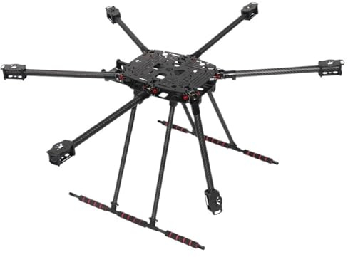 ZD850 PRO helkolfiber ZD 850 ramsats med fällbart landningsställ och hopfällbar arm, kompatibel med FPV DIY-flygplan hexacopter