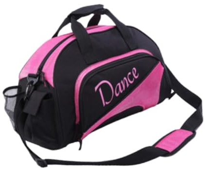 F Fityle Borsa da viaggio con scomparto per scarpe, elegante borsa a tracolla multiuso da donna per danza, viaggi, allenamento, palestra, Rosa Rossa