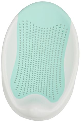 Taidda Baby Halkfritt Badstöd Duschnät Liggmatta, Stabil Plast Baby Bad Liggstöd för Nyfödda Spädbarn (Grön)