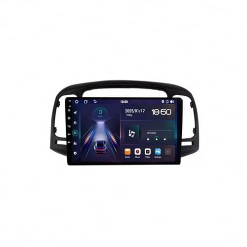 Trådlös Apple Carplay Android Auto-Skärm för Hyundai Accent 3 2008-2012 Backkamera, Spegellänk, Bluetooth, Röststyrning, Gps-Navigering, Aux, Röstassistent, 8 Kärna 8G+256G