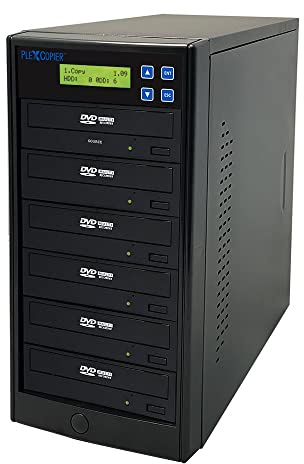 PlexCopier 24X SATA 1 to 5 CD DVD M-Disc Supported Duplicator Writer Copier Tower with Free DVD Video Copy Protection