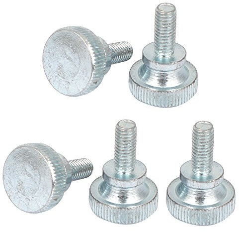 sourcing map M5 x 12 mm Carbon Stahl flachen metrischen gerändelt Kopf Daumen Schrauben Schrauben 5 PCS de