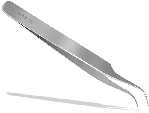 Hochwertige Zecken-Pinzette Zeckenzange Zecken Pinzette rostfreier Qualitätsstahl präzise feine geschwungene Spitze