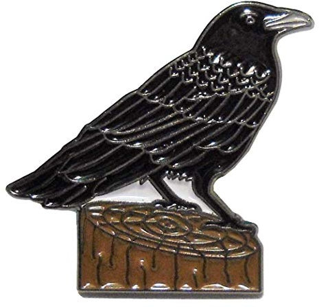 Mainly Metal ™ Emaille Anstecknadel Amsel Rabe (25 mm) Rook Crow Ornithology Brosche