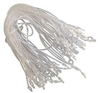 Kiroplast 50 cordones para colgar pantalones, de silicona transparente, para colgar pantalones, muletas.