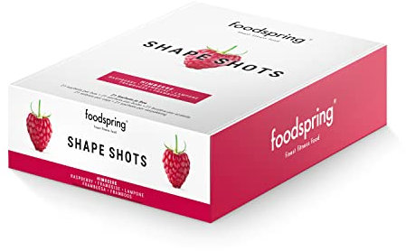 foodspring Shape Shots, Lampone, 21x5g, con Cactinea™, Glucomannano che si espande nello stomaco per il controllo del peso