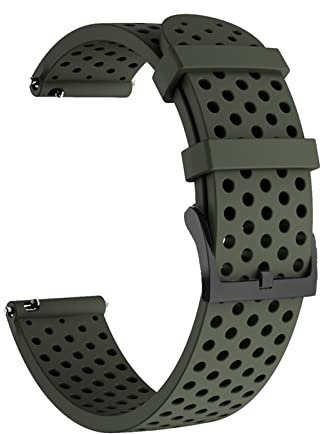 HEPUP 20 mm Uhrenarmband aus Silikon für SUunto 3 Fitness-Armband für Polar Ignite/2/Unite Smartwatch-Gürtel (Farbe: Armeegrün, Größe: Für Suunto 3 Fitness)