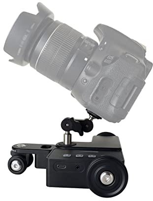 THREMA Auto Elettrica per Fotografia con Cursore, Carrello per Fotocamera Motorizzata con modalità Elettrica Intelligente, 5 velocità Regolabili, per Auto Fotografica per Telefono/Fotocamere D'azione