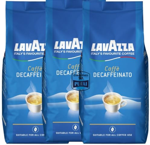 Lavazza Caffe Crema Decaffeinato Bohne Bohnen Coffee Kaffee 500 gramm x 3 STÜCK