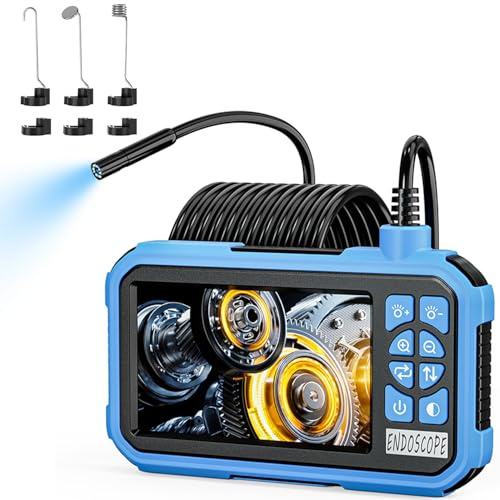 Pinci 4.3 Endoscope Inspection Camera with 8 LED Lights, 1080P HD Drainage Borescope Camera, IP67 Waterproof Borescope, 16.5FT Snake Endoscope Cameras, 178° viewing angle, Gadgets for Men