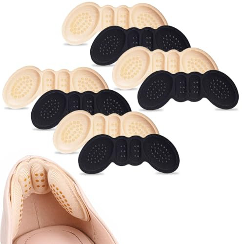 4 Paires Coussinet Talon,Coussinet Talon Chaussure,Auto-Adhésif Protege Semelle Talon Chaussure,Trop Grande Talon de Sport Antidérapant,Évite les Frottements et les Ampoules