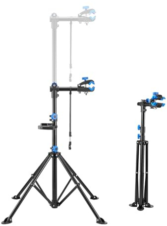 VEVOR Fahrradreparaturständer Fahrradmontageständer (29,9 kg belastbar) mit 835-1440 mm einstellbarer Höhe & magnetischer Werkzeugablage, faltbarer Wartungsständer für Mountainbikes Road Bike