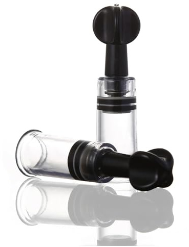 Nippelsauger für Frauen Schwarz 2 Stk Klein Extrem Brustwarzen Erregung BDSM Nipple Sucker Pump Brustwarzensauger für SM Spiele Fetisch Luststeigerung Nippel Pumpe für Damen Paare Erotik Set