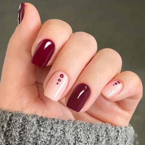 JMEOWIO Uñas de Gel Pegatinas Rojo Vino Pegatinas Uñas Gel Nail Art Stickers Decoración