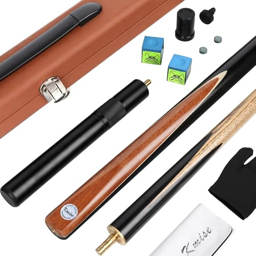 Kmise Snooker Pool Cue Sticks Set Zebrawood 20oz