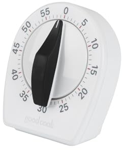 GoodCook Everyday Deluxe Long Ring Precision Timer, White