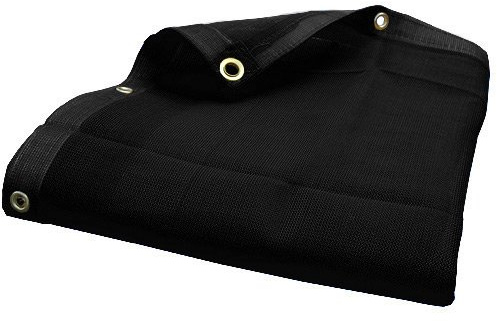 7'X30' (Black) Heavy Duty Mesh Tarp Net Sail Sun Shade Awning and Fence Screen Patio and Canopy Cover