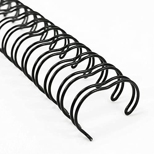RAYSON Spirale reliure métalliques, Capacité de reliure 80 feuilles, 12.7mm, 34 anneaux, A4, Pas de 3:1, Noir, Paquet de 100