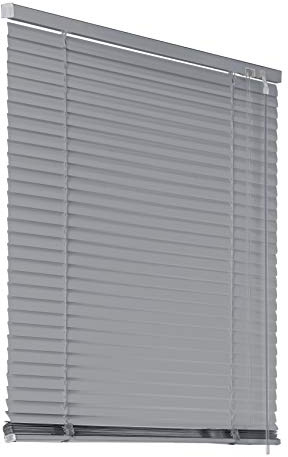 Deco4Me Alu Jalousie mit Bohren für Wand- & Deckenmontage (Silber, 80 x 220 cm) - Fenster Rollo mit Aluminium-Lamellen 25 mm breit - Venetian Blinds, Jalousetten, Lamellenjalousie, Lamellenrollo