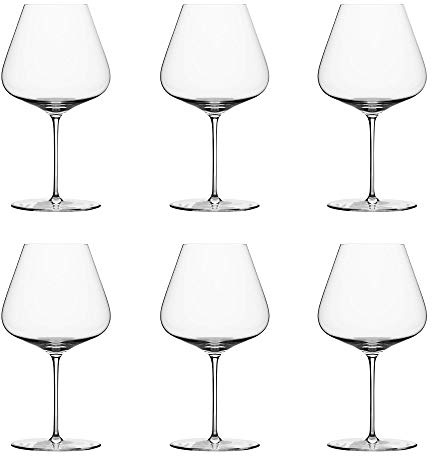Zalto Oversized Burgundy Glass – Hand-Blown Austrian Crystal Stemware for Pinot Noir & Full-Bodied Reds – 9.1″ Tall, 4.9″ Wide Bowl, 960 ml Capacity – Luxury Wine Gift Set of 6 - Dishwasher Safe