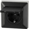 Prise encastrée IP44, All-in-One, Série C1 anthracite