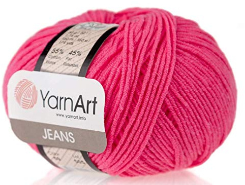 55 % bomull 45 % akrylgarnart jeans sportgarn 1 nystan / boll 50 g 174 yds (59)