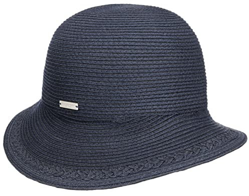 Seeberger Daniella Strohhut Damenhut Glockenhut Sommerhut Sonnenhut Gartenhut (One Size - dunkelblau)