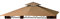 Koem Top Ersatzabdeckung für Pavillon Eden, 3 x 3 m, dunkelbeige, aus Polyester 180 g/m², mit Airvent