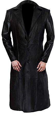 LP-FACON Wesley Snipes Blade - Cappotto da uomo in pelle nera