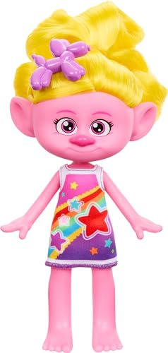 Mattel DreamWorks Trolls Fun Fair Surprise Trendsettin' Viva modedocka med livfullt hår och tillbehör, leksaker inspirerade av YouTube-serien
